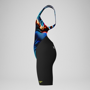 Combinaison partielle Fille Max Fastskin Endurance+ dos ouvert noir/bleu