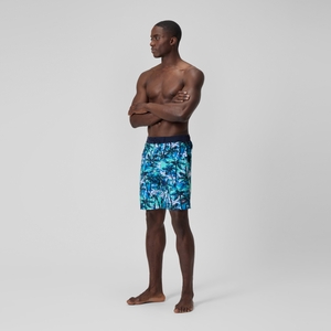 Bondi Bedruckte Badeshorts 50 cm Blau für Herren