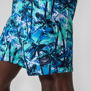 Bondi Bedruckte Badeshorts 50 cm Blau für Herren