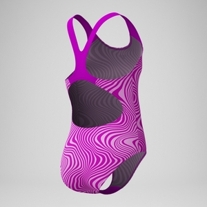 Maillot de bain Fille Spashback imprimé numérique rose