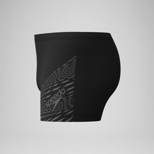 Medley Logo-Aquashorts Schwarz/Grau für Herren