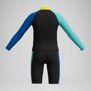 Bedruckte Badeshorts 33 cm Blau für Jungen