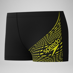 Boys' Medley Logo Aquashort Black/Yellow