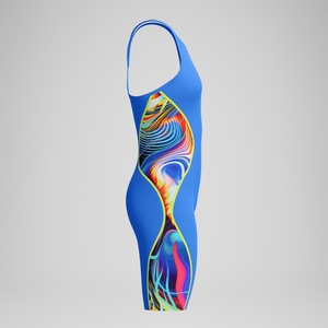 Fastskin LZR Pure Intent 2.0 Schwimmanzug mit geschlossenem Rücken Blau/Gelb/Rot für Damen