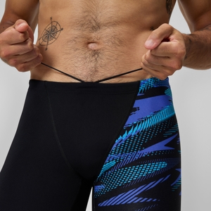 HyperBoom Schwimmhose mit V-Cut Schwarz/Blau für Herren