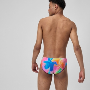 Slip de bain Homme Club Training imprimé rose/jaune