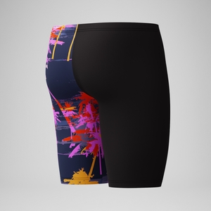 Club Training Bedruckte Schwimmhose Schwarz/Pink für Jungen