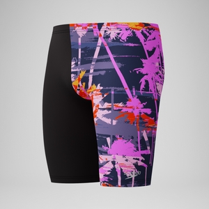 Club Training Bedruckte Schwimmhose Schwarz/Pink für Jungen