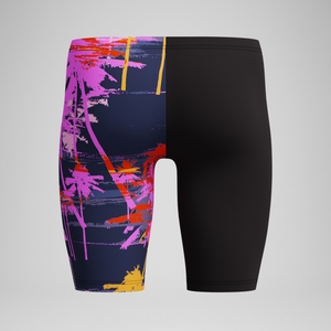 Club Training Bedruckte Schwimmhose Schwarz/Pink für Jungen