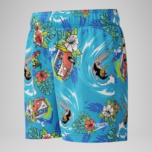 Infant Boys Learn to Swim Printed 11" Swim Trunks Blue