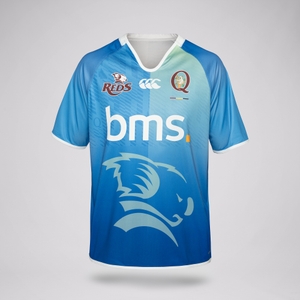 MENS 2025 QLD REDS TRAINING JERSEY BLUE - XS