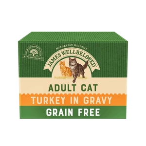 Adult Turkey In Gravy Grain Free Wet Cat Food Pouches 24 pouches