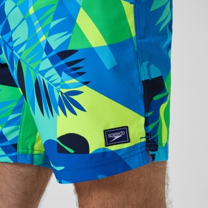 Men's Print Redondo Volley 18" Swim Trunks Blue/Yellow