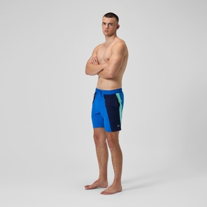 Men's Colorblock Redondo Volley 18" Swim Trunks Black/Blue