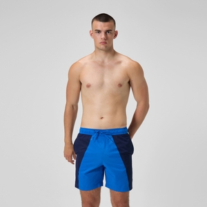 Men's Colorblock Redondo Volley 18" Swim Trunks Black/Blue - XL