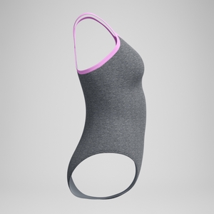 Women's Heather Closed Back with Hydrobra Purple