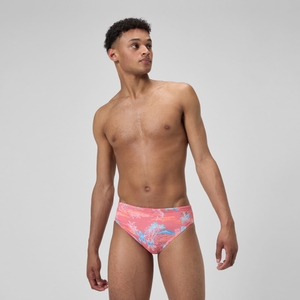 Men's Printed One Brief Orange