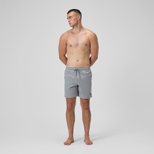 Men's Classic Solid Redondo Edge Volley 18" Swim Trunks Gray