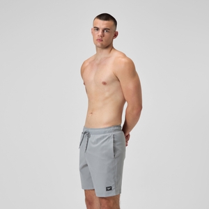 Men's Classic Solid Redondo Edge Volley 18" Swim Trunks Gray