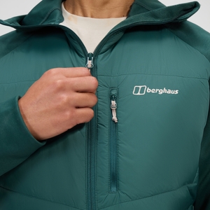 Trawden Hybrid-Kapuzenjacke für Herren - Grün