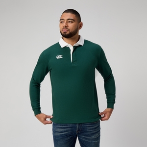 Mens Solid Dye Rugby Jersey Green