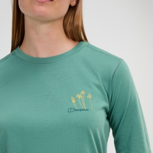 Coneflower Kurzarm Shirt für Damen - Grün