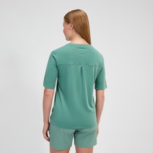 Coneflower Kurzarm Shirt für Damen - Grün