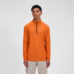 Men's 24/7 Half Zip Long Sleeve Tech Tee - Orange