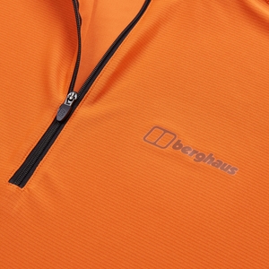 Men's 24/7 Half Zip Long Sleeve Tech Tee - Orange