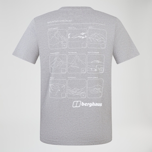 Men's Mountain Checklist Short Sleeve Tee - Grey