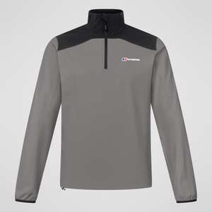 Men's Terrain Trek Half Zip Jacket - Grey/Black - 2XL