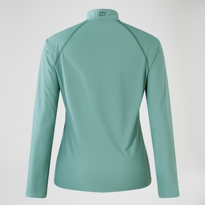 24/7 Long Sleeve Half Zip Tech T-Shirt für Damen - Grün