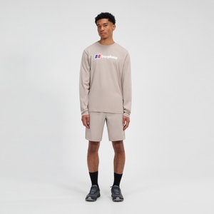 Berghaus Big Logo Langarm Shirt für Herren - Grau - M