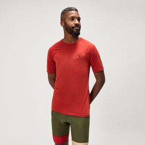 LOOP kurzärmeliges Tech T-Shirt für Herren - Rot