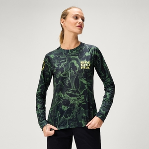 FLORAL LTD langärmeliges T-Shirt mit Print für Damen - Schwarz