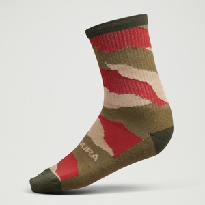 Unisex Peak Socks - Tweed Green - L-XL
