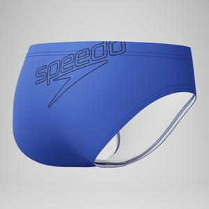 Slip de bain Garçon Logo 6,5 cm bleu