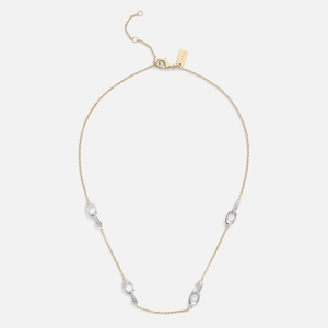 Coach Signature Pavé C Strand Gold-Toned Necklace