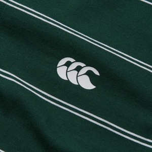 MENS YARN DYE STRIPE POLO GREEN