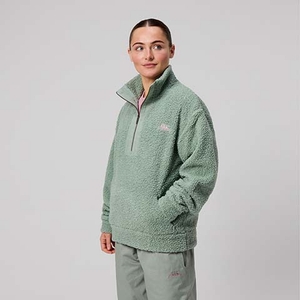 WOMENS SCENE-SET QUARTER ZIP GREEN