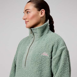 WOMENS SCENE-SET QUARTER ZIP GREEN