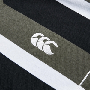 MENS YARN DYE STRIPE RUGBY GREEN