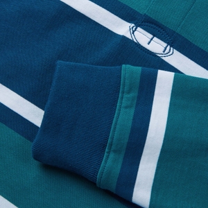 MENS ENGINEERED STRIPE RUGBY BLUE