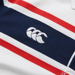 MENS ENGINEERED STRIPE RUGBY EGRET