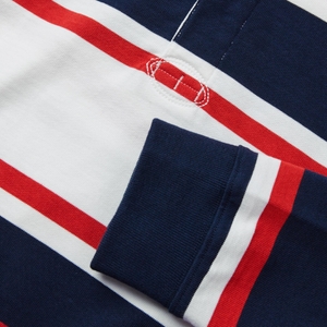 MENS ENGINEERED STRIPE RUGBY EGRET