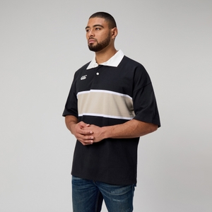 MENS YARN DYE RUGBY BLACK