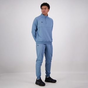 MENS TEMPO+ QUARTER ZIP SWEATER BLUE