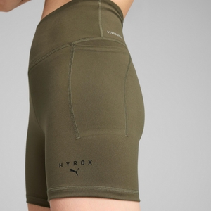 W PUMA x HYROX Cloudspun 3" Short Tight - Green