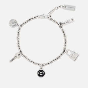 Marc Jacobs Button Charm Silver-Plated Bracelet