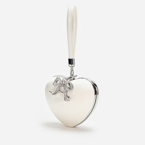 Self-Portrait Top Handle Satin Heart Clutch | Coggles